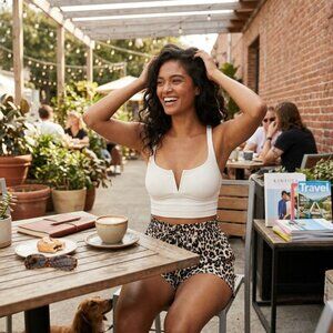 SANCTUARY Womens on Repeat Linen MIDI Dress Shorts Beige, Size XS